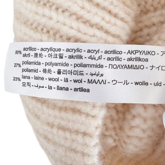 Zara Wool Blend Cable knit Crewneck Sweater Size M - Picture 5 of 7